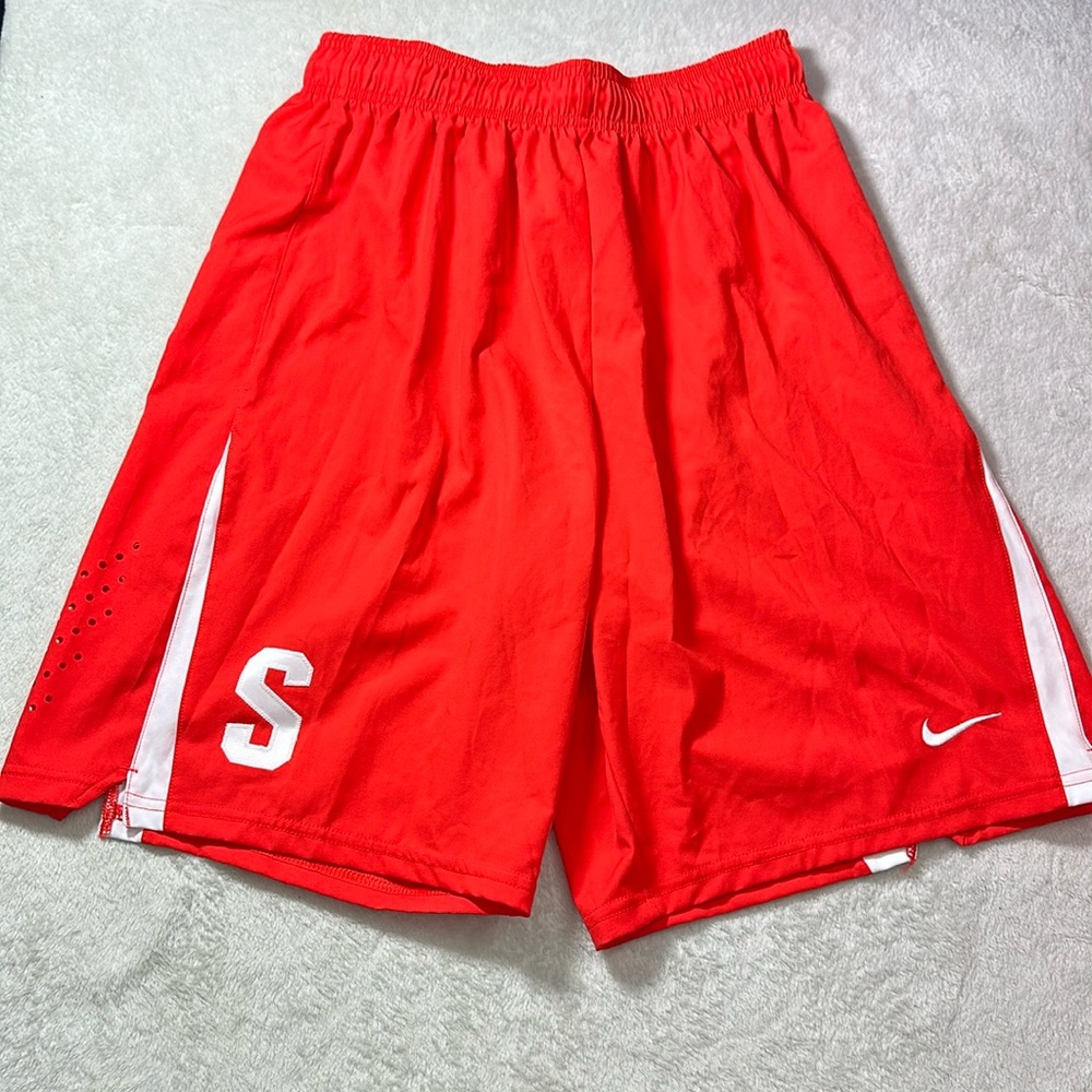Nike Syracuse Men’s Athletic Shorts Orange and White Size Large